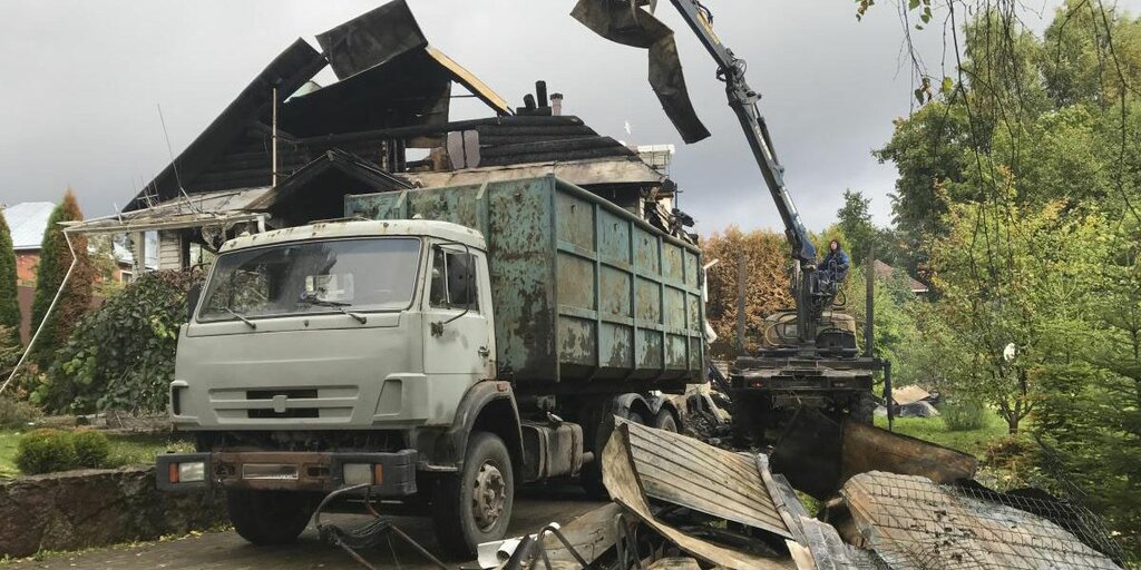 Вывоз мусора после пожара с утилизацией в Туймазы в октябре